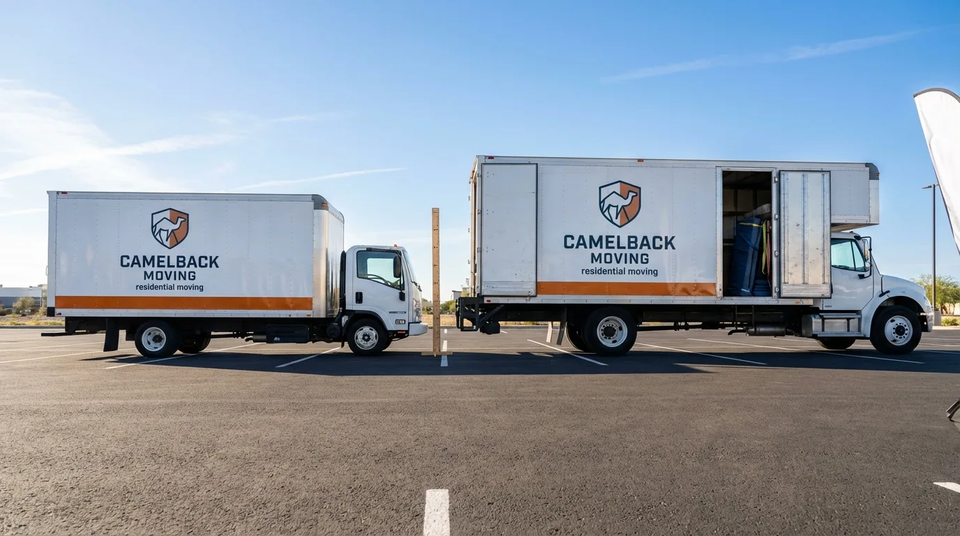 Moving truck size capacity guide in Mason City